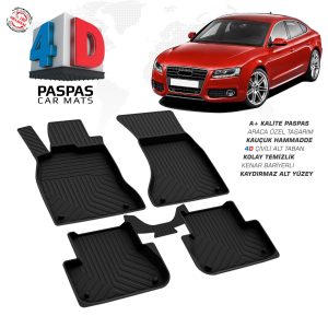 Audi A5 2008-2016 Uyumlu Araç İçi 4D Havuzlu Paspas
