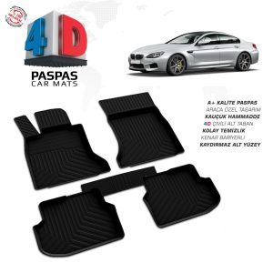 BMW 6 Serisi F06 2011-2018 Uyumlu Araç İçi 4D Havuzlu Paspas