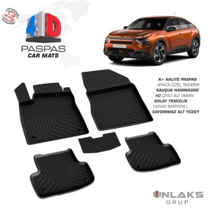 Citroen C4 3 2021 Ve Sonrası Uyumlu Araç İçi 4D Havuzlu Paspas